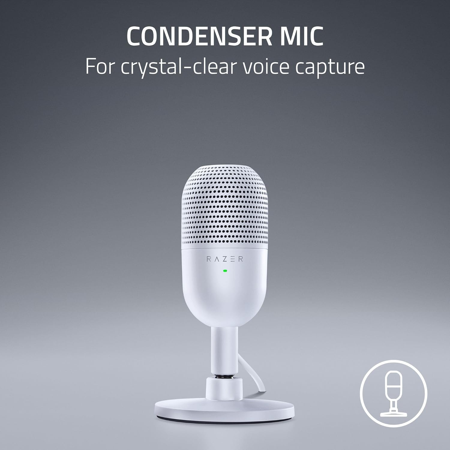 Razer Seiren V3 Mini Condenser Microphone - White Razer Seiren V3 Mini Condenser Microphone - White
